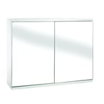 Croydex Simplicity Bathroom Mirror Cabinet Double Door White Flat Pack WC257022