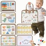 hahaland Busy Board Dinosaure Jouet Montessori pour Enfant 2 3 4 Ans Jouets d'Activité Développement Cadeau pour Enfant Garçon Fille 2 3 4 Ans