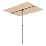 Parasol Carsoli inclinable rectangulaire 180 x 130 cm sable pro.tec