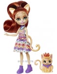 Enchantimals Taria et poupée Cuddler avec chat de compagnie figurine jouet /EBOP