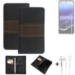 Phone Case + earphones for Motorola Moto G Stylus 5G (2024) Wallet Cover Booksty