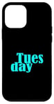 Coque pour iPhone 12 mini Graphique de couleur turquoise les mardis de la semaine