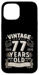 Coque pour iPhone 15 Vintage Legend 77 Years Old Limited Edition Men Women Bday