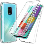 XCYYOO 360-Degrés Coque Compatible avec Redmi Note 9S, Protection Tout Round Housse Slim Silicone Full-Cover, Transparent Case Écran Integrale,Housse Etui Anti-Rayures pour Redmi Note 9S