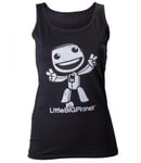 Little Big Planet Sack Boy Tjej Tanktop Svart (Medium)