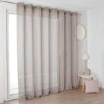 Voilage grande largeur léger à aspect lin (285x250 cm - Beige)