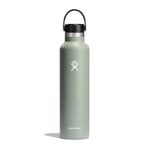 Hydro Flask - Water Bottle 709 ml (24 oz) - Vacuum Insulated Stainless Steel Water Bottle with Leak Proof Flex Cap and Powder Coat - BPA-Free - Standard Mouth - Agave