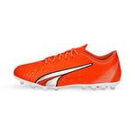 PUMA Men's Play MG Soccer Shoe, Ultra Orange White-Blue Glimmer, 11.5 UK