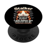 Personnel Stalker Cochon d'Inde Humour drôle Animal PopSockets PopGrip Adhésif