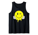 Melting Yellow Smile Funny Smiling Melted Dripping Face Cute Tank Top