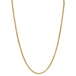 Tom Morris Wheat Chain Halskjede 18 kt. Gullforgylt Rustfritt Stål TM00013 - Herre - Gold