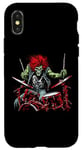 Coque pour iPhone X/XS Kit de batterie Rock and Roll Band Rock On Drum du batteur Skeleton Guy