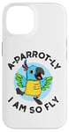 Coque pour iPhone 14 Jeu de mots amusant pour perroquet I Am So Fly