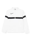 Nike Veste de Football de Survêtement Tissée pour Grand Enfants, Taille S, Blanc/Noir/Noir/Noir