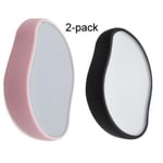 2-pack Svart / Rosa Smärtfri fysisk hårborttagning Epilatorer Crystal Hair Eraser