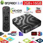 NEW T95 MAX Android 12 TV Box 2GB 16GB Quad Core HD 6K HDMI WIFI Media Player UK