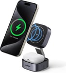 15W Magflow Wireless Charger, Qi2 Certified Magsafe Charger Compatible, 2-In-1 F