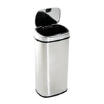 HOMCOM 68L Sensor Dustbin Stainless Steel Automatic Kitchen Waste Bin Silver