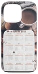 Coque pour iPhone 13 Pro Calendrier mensuel 2025 Date Nouvel An drôle femmes hommes