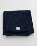 Gant Mens Beanie & Scarf Gift Set - Dark Blue - One Size