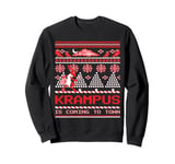 Krampus Is Coming To Town Christmas Funny Ugly Christmas Sweatshirt