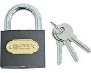 Mega 50Mm Hardened Cast Iron Padlock Skin Pack - 24450K