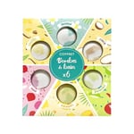 Coffret 6 Bombes de Bain - 6 x 120g - Effet Relaxant, Moment Détente - Senteurs Monoi, Vanille, Coco, Ananas, Pomme, Fleur de Cerisier - Kit Bombe Bain Moussant, Douche - Cadeau Femme Original