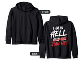 Satan loves me Baphomet Devil 666 In Hell Zip Hoodie