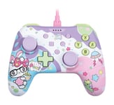 Konix Hello Kitty Manette filaire pour Nintendo Switch, Switch OLED et PC - Fonction vibration - Câble 3 m - Violet et rose