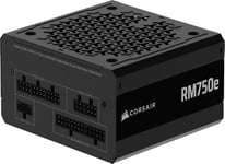 CORSAIR RM750e (2025) Fully Modular Low-Noise ATX Power Supply with 12V-2x6 Cable – ATX 3.1 & PCIe 5.1 Compliant, Cybenetics Gold Efficiency, 105°C-Rated Capacitors, Modern Standby Mode – Black