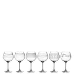 Leonardo Casella 061800 Lot de 6 verres à vin rouge, calices à bourgogne avec motifs, passent au lave-vaisselle, résistant aux chocs, 630 ml