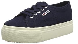 Superga Femme 2790ACOTW Linea UP and Down Chaussures de Gymnastique, Bleu 933 Navy, 42.5 EU