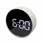 Väckarklocka Spegel Väckarklocka LED Digital Snooze Bordsur Wake Light Elektronisk Stor Tid Temperatur Display Hem