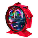 Boitier PC Mini Tour Micro ATX Mars Gaming MC-Orb avec panneaux vitrés - Rouge