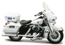 1:24 Harley Davidson Motorcykel - 2004 FLHTPI Electra Glide Police - Vit