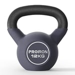 PROIRON kettlebell 12kg, Neoprene Coated 12kg Kettlebell Cast Iron Weight Lifting Strength Training Cardio Fitness Home Gym