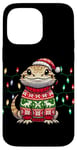 Coque pour iPhone 14 Pro Max Bearded Dragon Christmas Party Design Xmas lights