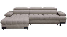 Canapé d'angle convertible 4 places SELVA coloris taupe