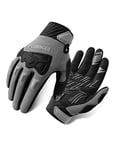 INBIKE Gants VTT Velo Cyclisme Homme Femme Gant Cyclisme Doigt Complet Moto Cross Gants Vélo de Bonne Elasticité et Forte Adsorption Gris XL