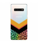 Coque S10e chevron leopard fluo