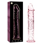 NEBULA SERIES BY IBIZA - MODEL 12_DILDO_BOROSILICATE GLASS_PINK 17 CM -O- 3.5 CM