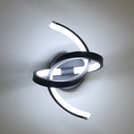 Goeco - Applique Murale Interieur, 16W Appliques led Design Courbe, Lampe Murale Moderne en Acryliquel pour Chambre, Salon, Hôtel, Escalier, Allée,