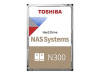 Toshiba N300 NAS - Disque dur - 16 To - interne - 3.5" - SATA 6Gb/s - 7200 tours/min - mémoire tampon : 512 Mo