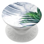 RICHMOND & FINCH PopSocket PopGrip, Universal Expanding Mobile Phone Stand and Grip for Phones and Tablets, Includes Swappable Top, White Marble Tropics - Floral