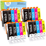 PRETINK 570 XL 571 XL Ink Cartridges Multipack Replacement for Canon PGI-570XL CLI-571XL Work with Canon PIXMA MG5750 TS5050 TS5051 MG6851 MG6850 MG5700 MG5751 MG5753 MG6852 TS6050 Printer (20 Pack)