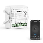 【Fonction pourcentage】Interrupteur Volet Roulant Connecté,Module Volet Roulant WiFi,Commutateur Rideau Stores Intelligent,Compatible avec Alexa Google Home,APP Contrôle,Minuterie,Moteur Mural Mini 1P