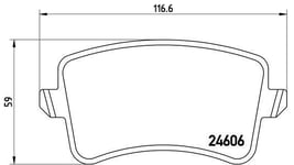 Bromsbelägg Brembo - Audi - A4, A4 quattro, Q5 quattro, A5, S4, S5, Sq5 quattro, Rs5, Q5