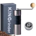 KINGrinder K6 Moulin à café manuel avec 200 degrés de mouture réglables pour Aeropress, French Press, Drip, Expresso, capacité 35 g