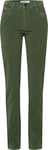 BRAX Women's Style Mary Structure Velvet Trouser, Khaki, 31W x 32L