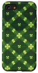 Coque pour iPhone SE (2020) / 7 / 8 Shamrock Trèfle à quatre feuilles Motif vert